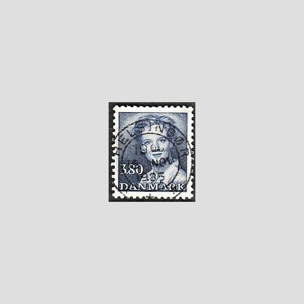 FRIMRKER DANMARK | 1985 - AFA 822 - Dronning Margrethe - 3,80 Kr. bl - Pragt Stemplet