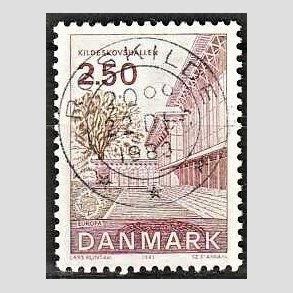 FRIM�RKER DANMARK | 1983 - AFA 778 - EU Bygningskunst - 2,50 Kr. r�d/r�dbrun - Pragt Stemplet Roskilde