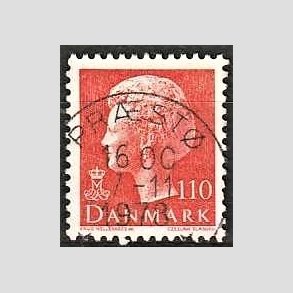 FRIMRKER DANMARK | 1978 - AFA 653 - Dronning Margrethe - 110 re orange - Pragt Stemplet