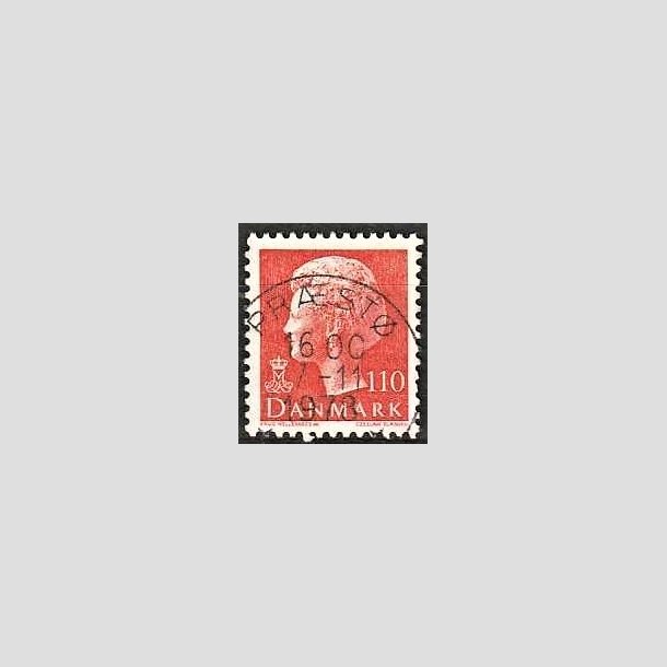 FRIMRKER DANMARK | 1978 - AFA 653 - Dronning Margrethe - 110 re orange - Pragt Stemplet