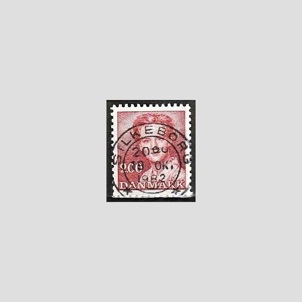 FRIMRKER DANMARK | 1982 - AFA 751 - Dronning Margrethe - 2,00 Kr. rd - Pragt Stemplet Silkeborg