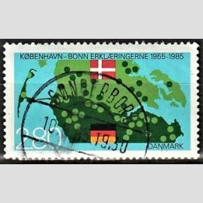FRIM�RKER DANMARK | 1985 - AFA 826 - K�benhavn-Bonn - 2,80 Kr. flerfarvet - Pragt Stemplet