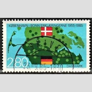 FRIM�RKER DANMARK | 1985 - AFA 826 - K�benhavn-Bonn - 2,80 Kr. flerfarvet - Pragt Stemplet