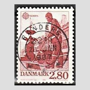 FRIM�RKER DANMARK | 1986 - AFA 870 - Europam�rker - 2,80 Kr. r�d - Pragt Stemplet