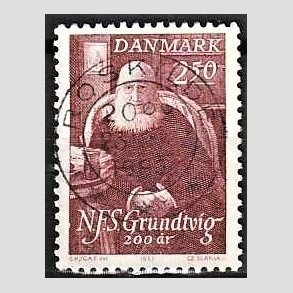 FRIM�RKER DANMARK | 1983 - AFA 787 - N.F.S Grundtvigs - 2,50 Kr. r�d - Pragt Stemplet