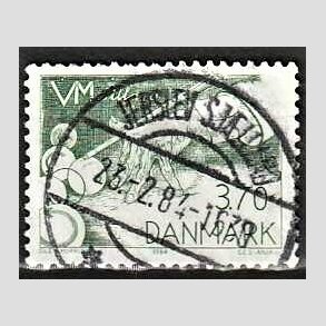 FRIM�RKER DANMARK | 1984 - AFA 797 - WM i billard - 3,70 Kr. gr�n - Pragt Stemplet Jerslev