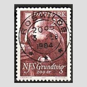FRIM�RKER DANMARK | 1983 - AFA 787 - N.F.S Grundtvigs - 2,50 Kr. r�d - Pragt Stemplet