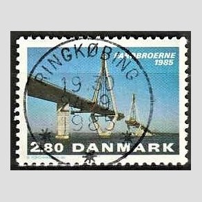 FRIM�RKER DANMARK | 1985 - AFA 833 - Far�broerne - 2,80 Kr. flerfarvet - Pragt Stemplet Ringk�bing