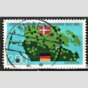 FRIM�RKER DANMARK | 1985 - AFA 826 - K�benhavn-Bonn - 2,80 Kr. flerfarvet - Pragt Stemplet