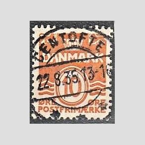 FRIM�RKER DANMARK | 1933 - AFA 202 - B�lgelinie 10 �re orange type IA - Lux Stemplet Gentofte