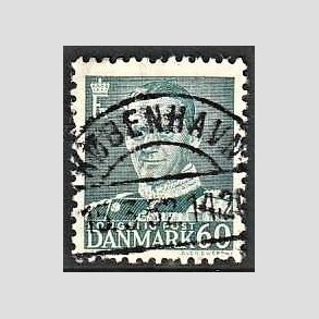FRIMRKER DANMARK | 1948-50 - AFA 313 - Fr. IX 60 re blgrn - Lux Stemplet