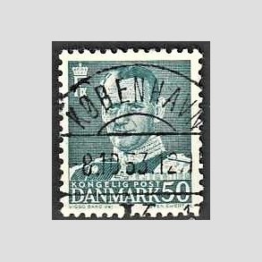 FRIMRKER DANMARK | 1952-53 - AFA 338 - Fr. IX 50 re blgrn - Lux Stemplet