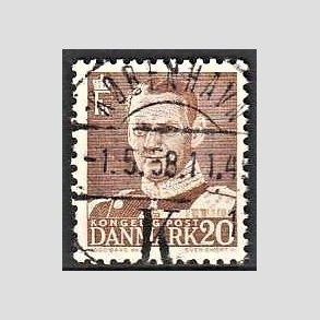 FRIMRKER DANMARK | 1950 - AFA 320 - Fr. IX 20 re brun - Lux Stemplet