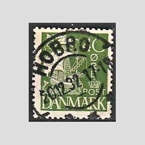 FRIM�RKER DANMARK | 1927 - AFA 174 - Karavel 40 �re gr�n - Lux Stemplet 