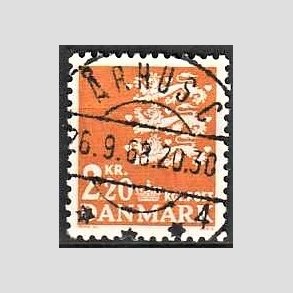 FRIMRKER DANMARK | 1967 - AFA 464F - Rigsvben 2,20 Kr. orange - Lux Stemplet