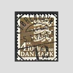 FRIMRKER DANMARK | 1970 - AFA 502 - Rigsvben 4,10 Kr. olivenbrun - Lux Stemplet