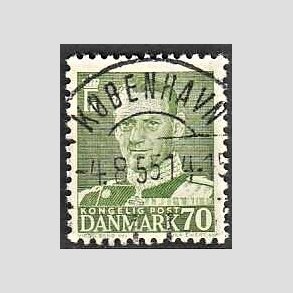 FRIMRKER DANMARK | 1950 - AFA 324 - Fr. IX 70 re mrkgrn - Lux Stemplet
