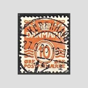FRIM�RKER DANMARK | 1933 - AFA 202 - B�lgelinie 10 �re orange type IA - Lux Stemplet