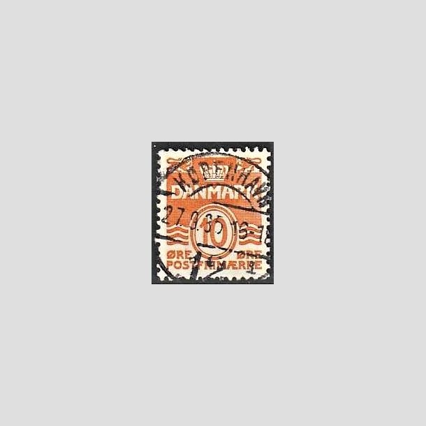 FRIMRKER DANMARK | 1933 - AFA 202 - Blgelinie 10 re orange type IA - Lux Stemplet