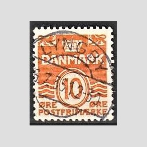 FRIM�RKER DANMARK | 1933 - AFA 202 - B�lgelinie 10 �re orange type IA - Lux Stemplet