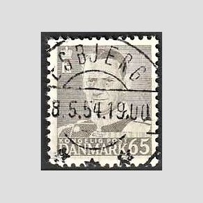 FRIMRKER DANMARK | 1952-53 - AFA 340 - Fr. IX 65 re gr - Lux Stemplet Esbjerg