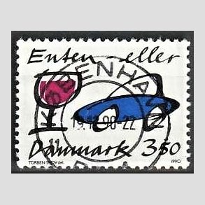 FRIMRKER DANMARK | 1990 - AFA 981 - Spritbilisme - 3,50 Kr. flerfarvet - Pragt Stemplet