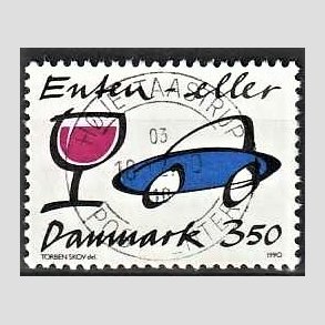 FRIMRKER DANMARK | 1990 - AFA 981 - Spritbilisme - 3,50 Kr. flerfarvet - Pragt Stemplet