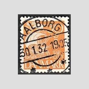 FRIM�RKER DANMARK | 1927 - AFA 172 - Karavel 30 �re gul - Lux Stemplet Aalborg