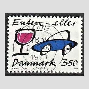 FRIMRKER DANMARK | 1990 - AFA 981 - Spritbilisme - 3,50 Kr. flerfarvet - Pragt Stemplet