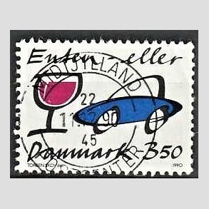 FRIMRKER DANMARK | 1990 - AFA 981 - Spritbilisme - 3,50 Kr. flerfarvet - Pragt Stemplet