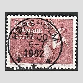 FRIM�RKER DANMARK | 1982 - AFA 747 - Europam�rker - 2,00 Kr. r�d - Pragt Stemplet