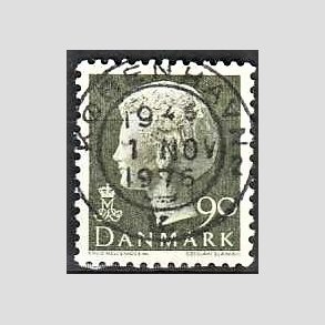 FRIMRKER DANMARK | 1976 - AFA 619 - Dronning Margrethe - 90 re sortgrn - Pragt Stemplet Kbenhavn