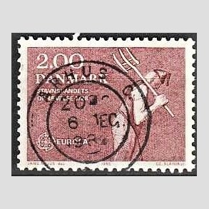 FRIM�RKER DANMARK | 1982 - AFA 747 - Europam�rker - 2,00 Kr. r�d - Pragt Stemplet