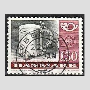 FRIM�RKER DANMARK | 1980 - AFA 704 - F�llesnordisk udgave - 1.30 Kr.r�d/sort - Pragt Stemplet