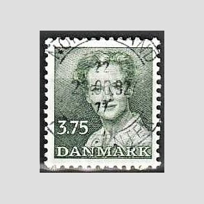 FRIMRKER DANMARK | 1990 - AFA 956 - Dronning Margrethe - 3,75 Kr. grn - Pragt Stemplet