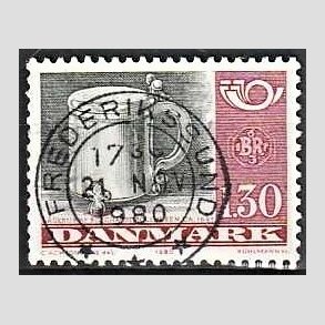 FRIM�RKER DANMARK | 1980 - AFA 704 - F�llesnordisk udgave - 1.30 Kr.r�d/sort - Pragt Stemplet