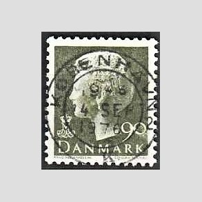 FRIMRKER DANMARK | 1976 - AFA 619 - Dronning Margrethe - 90 re sortgrn - Pragt Stemplet Kbenhavn