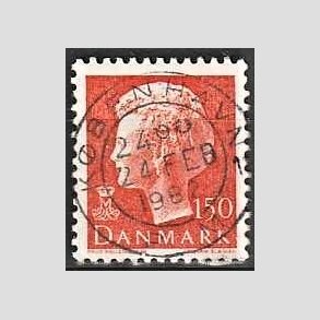 FRIMRKER DANMARK | 1981 - AFA 721 - Dronning Margrethe - 150 re orange - Pragt Stemplet