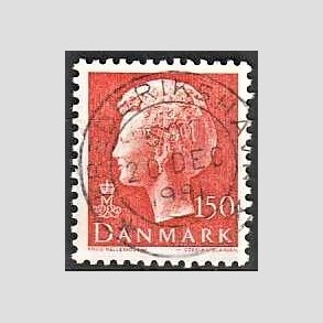 FRIMRKER DANMARK | 1981 - AFA 721 - Dronning Margrethe - 150 re orange - Pragt Stemplet
