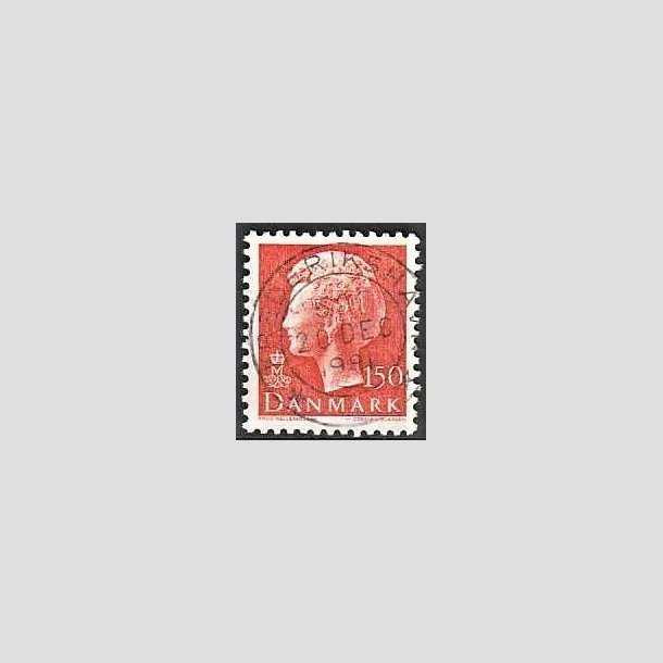 FRIMRKER DANMARK | 1981 - AFA 721 - Dronning Margrethe - 150 re orange - Pragt Stemplet