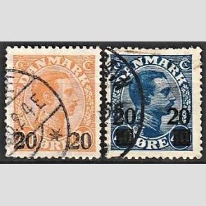 FRIMRKER DANMARK | 1926 -  AFA 152,153 - Chr. X provisorier i st - Stemplet
