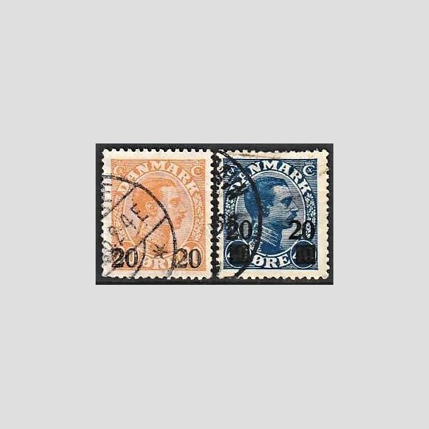 FRIMRKER DANMARK | 1926 -  AFA 152,153 - Chr. X provisorier i st - Stemplet