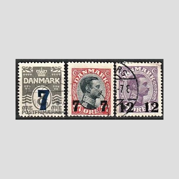 FRIMRKER DANMARK | 1926 -  AFA 157,158,159 - Provisorier i st - Stemplet