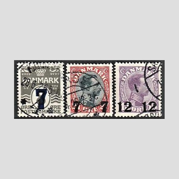 FRIMRKER DANMARK | 1926 -  AFA 157,158,159 - Provisorier i st - Stemplet