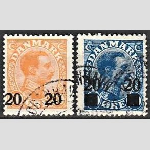 FRIMRKER DANMARK | 1926 -  AFA 152,153 - Chr. X provisorier i st - Stemplet