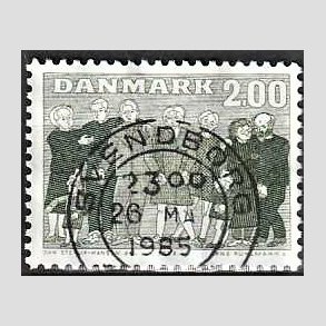 FRIM�RKER DANMARK | 1983 - AFA 785 - �ldre i samfundet - 2,00 Kr. gr�gr�n - Lux Stemplet Svendborg