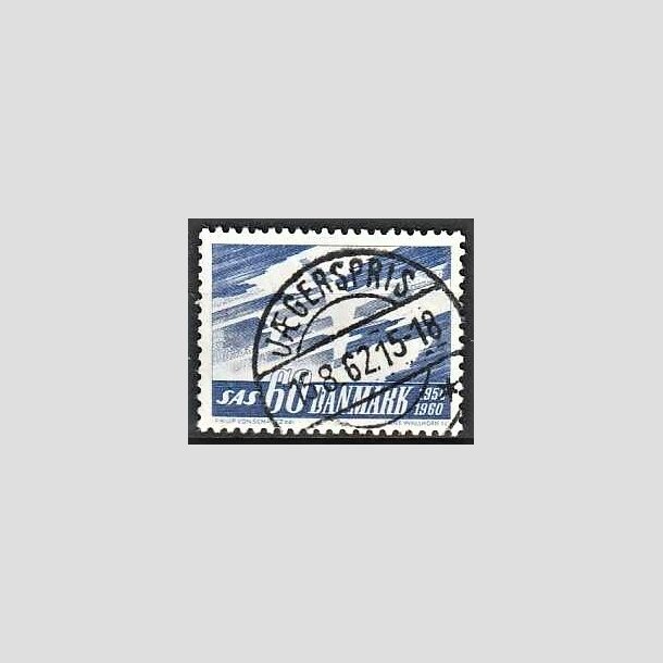 FRIMRKER DANMARK | 1961 - AFA 391 - SAS 10 rs jubilum - 60 re bl - Lux Stemplet Jgerspris