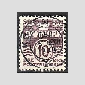 FRIM�RKER DANMARK | 1938 - AFA 248b - B�lgelinie 10 �re gr�violet type II - Lux Stemplet