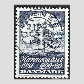 FRIMRKER DANMARK | 1981 - AFA 736 - Internationalt handicapr - 2,00 Kr. + 20 re bl - Lux Stemplet