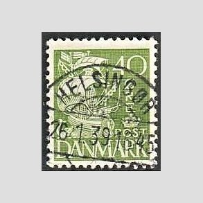 FRIM�RKER DANMARK | 1933 - AFA 208 - Karavel 40 �re gr�n Type I - Lux Stemplet 